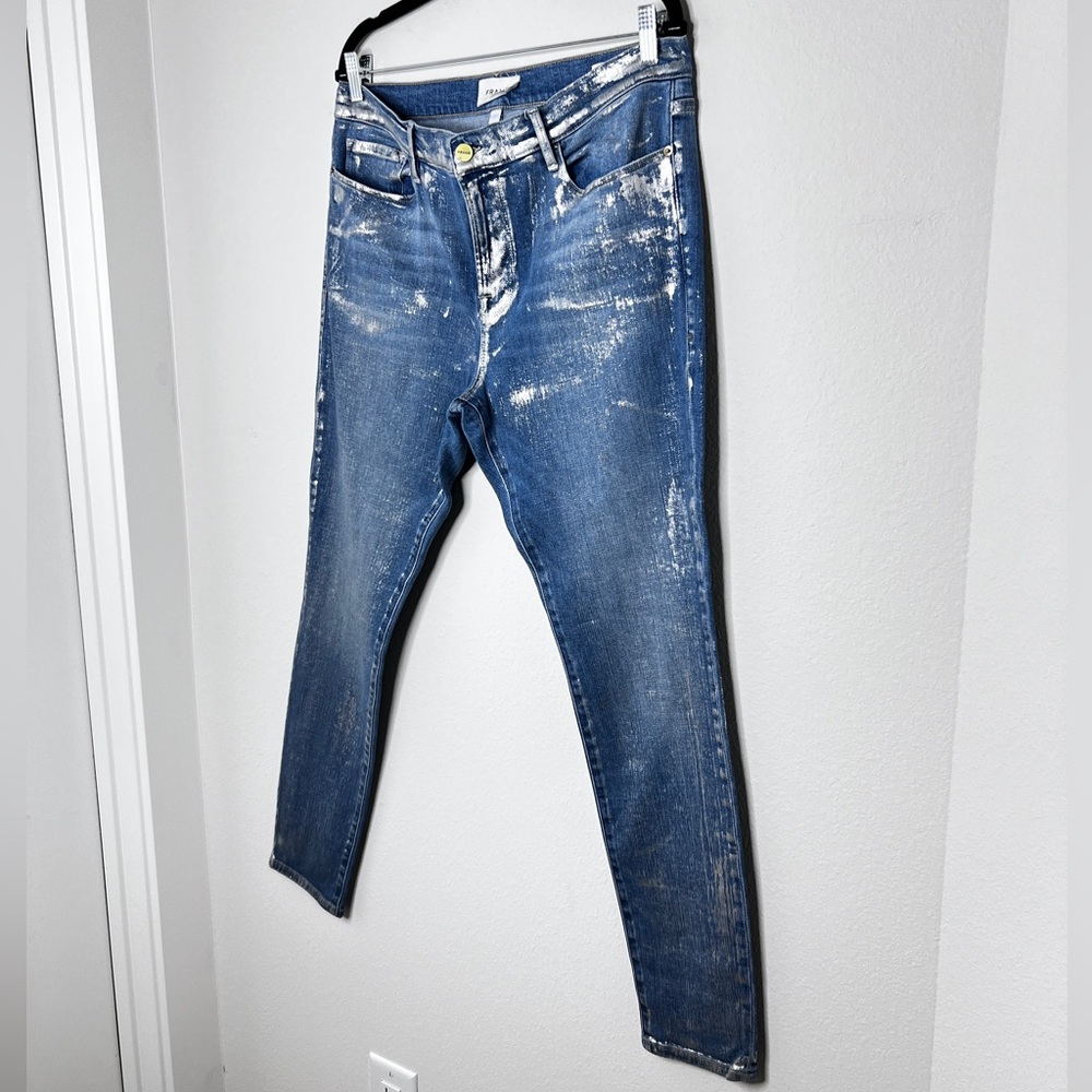 Frame Metallic Foiled Jeans Women’s Sz 31